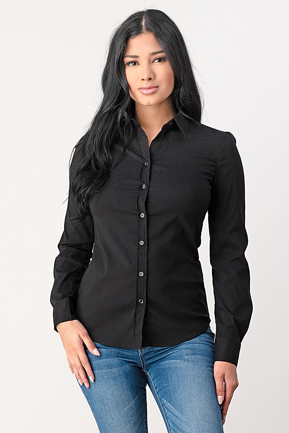 #T2643-1 Stretchy Basic Shirt