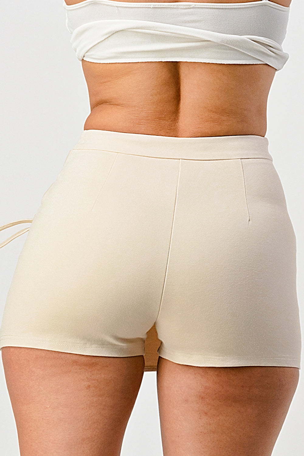 #P2146 Eyelet Lace Up Side Skorts