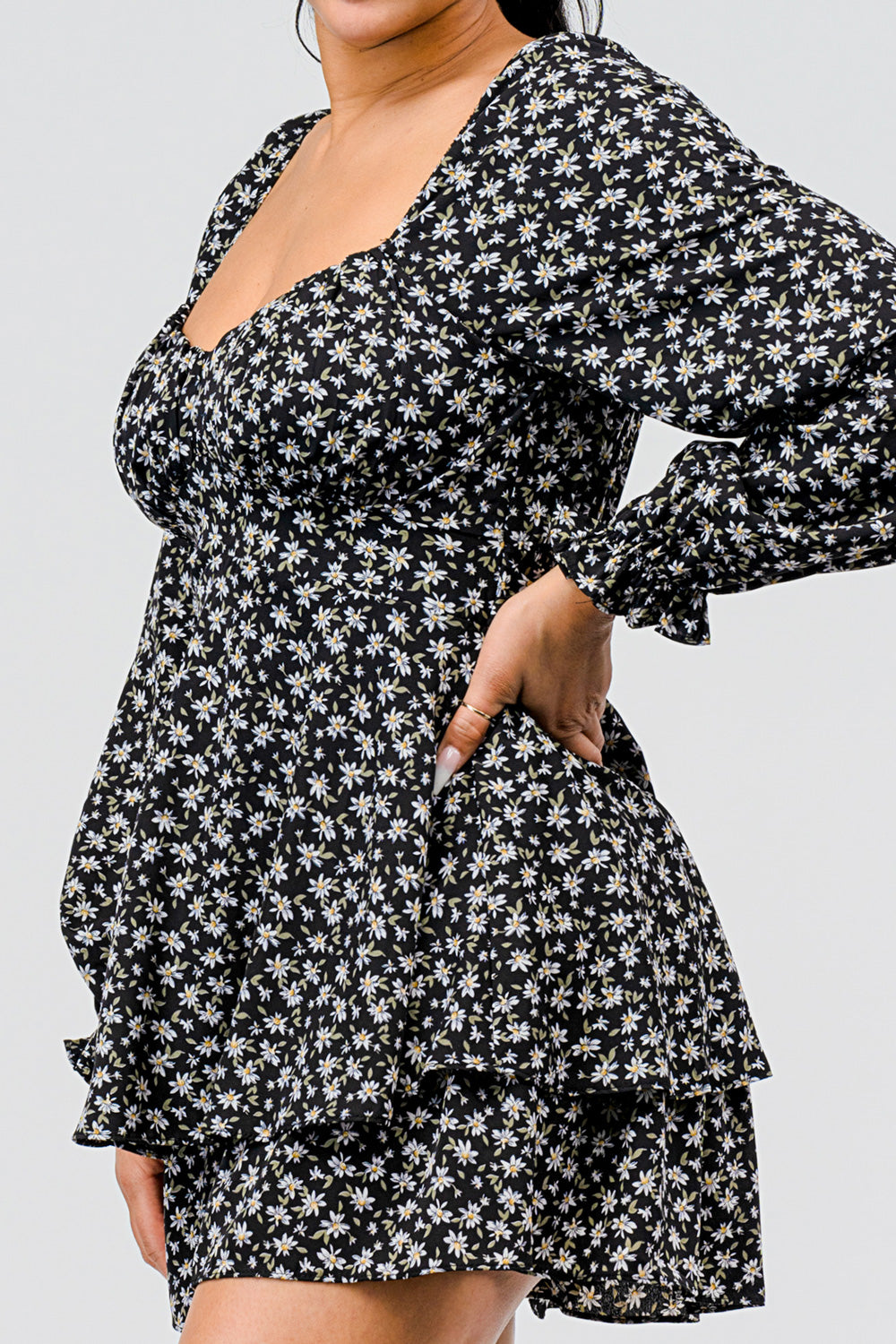 #P2307-1 Self Tie Chiffon Romper