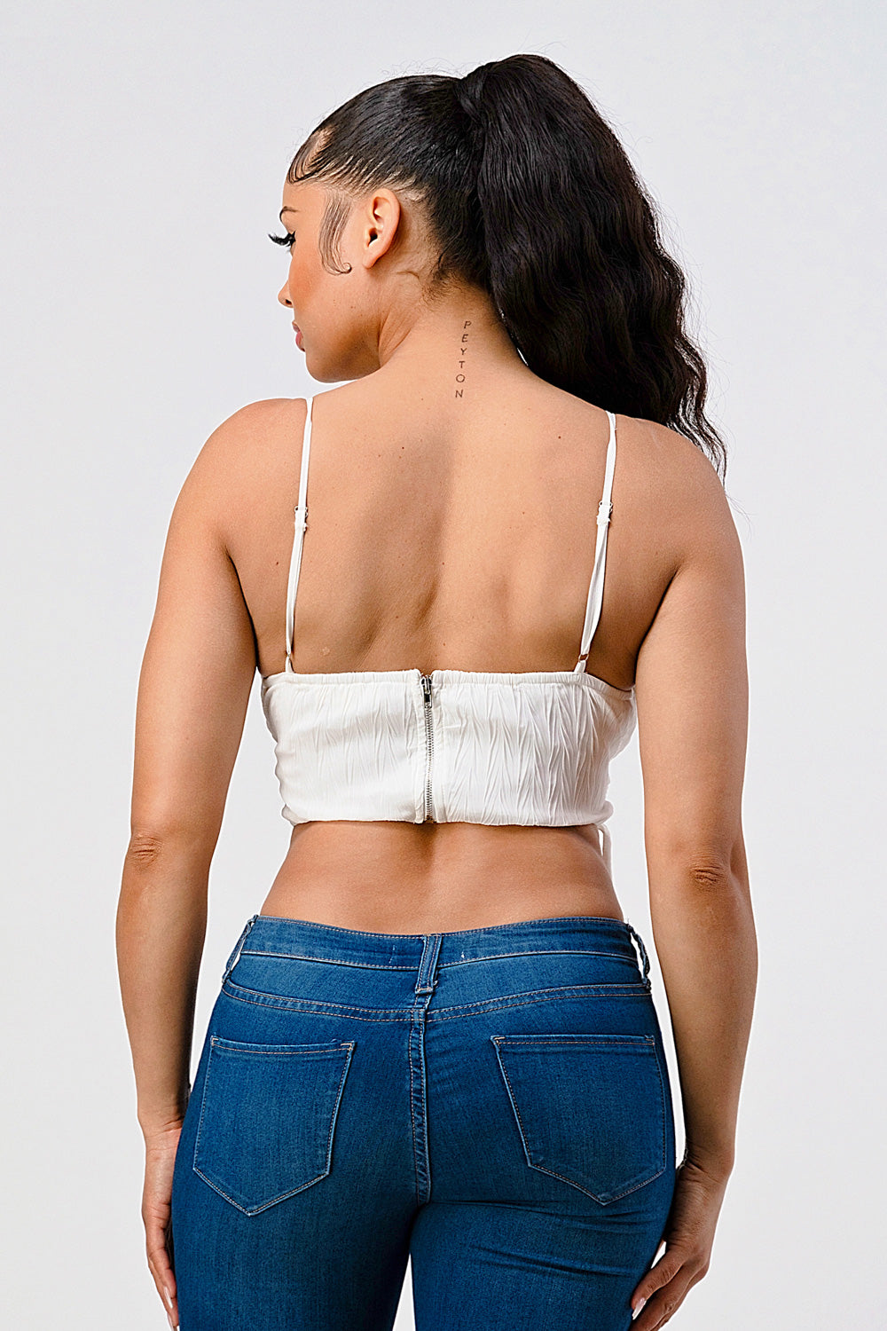 #T4266 Side Strappy Top