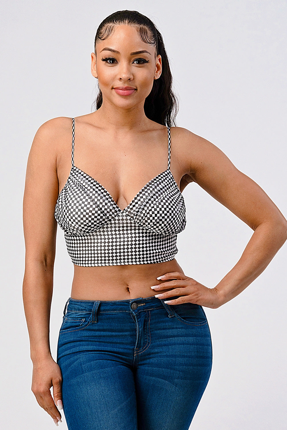 #T4273 Ruched Cami Top