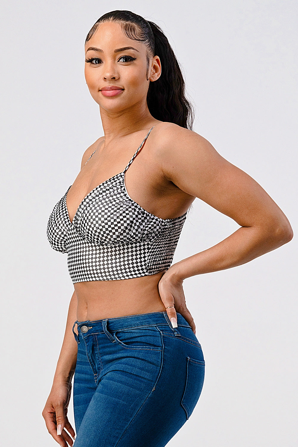 #T4273 Ruched Cami Top