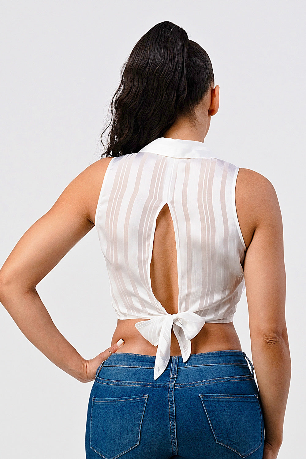 #T4300 Tie Back Shirt