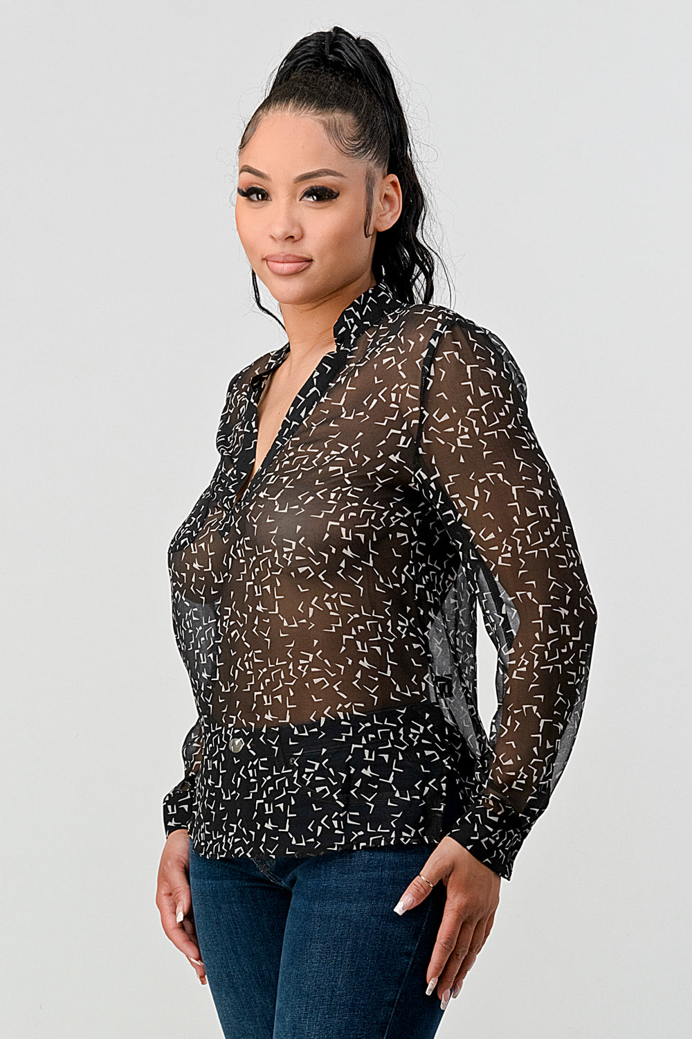 #T4515 Printed Tunic with One Pocket
