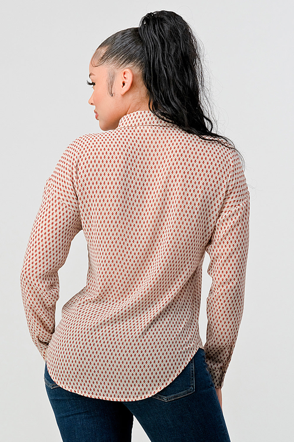 #T4525-1 Printed Buttoned Shirt
