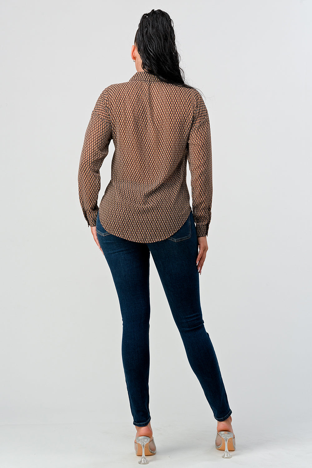 #T4525-1 Printed Buttoned Shirt