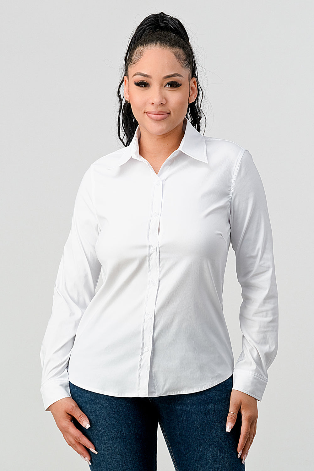 #T4544 Stretchy Basic Shirt