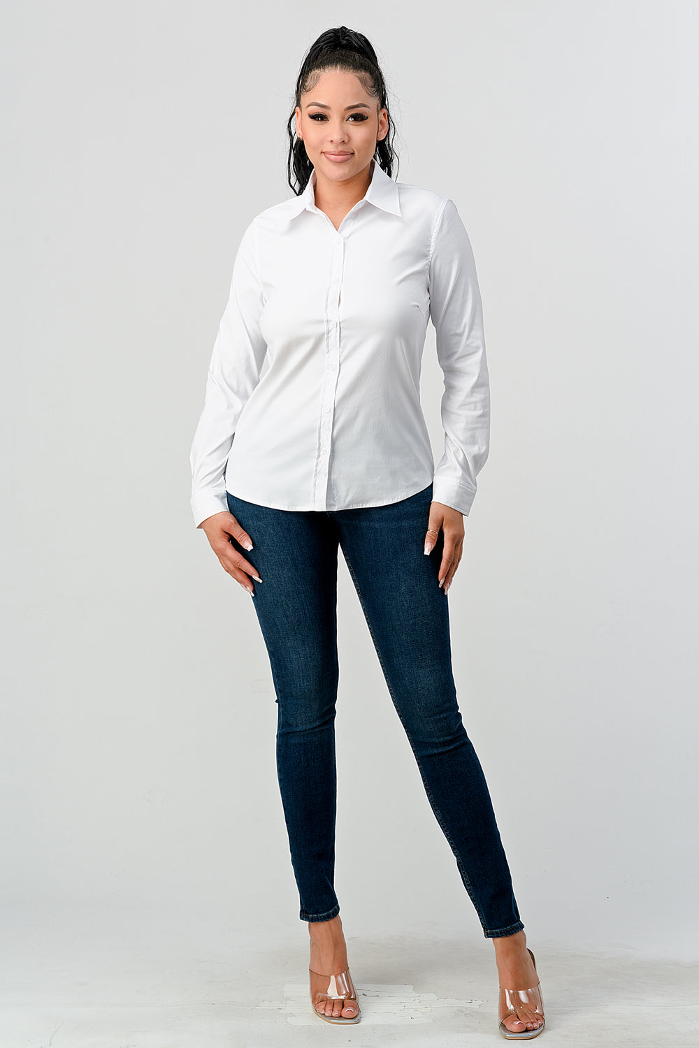 #T4544 Stretchy Basic Shirt