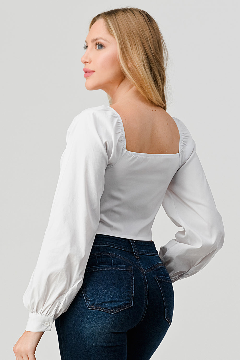 #T4592 Pleat Detailed Strech Blouse