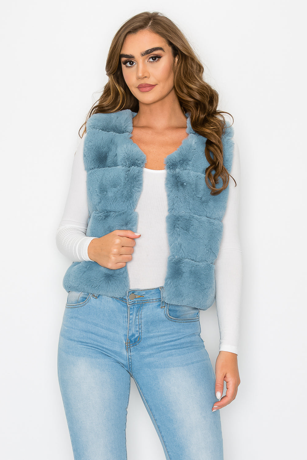 #J1317 Faux Fur Vest