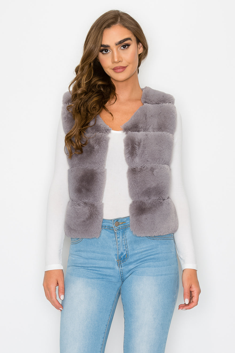 #J1317 Faux Fur Vest