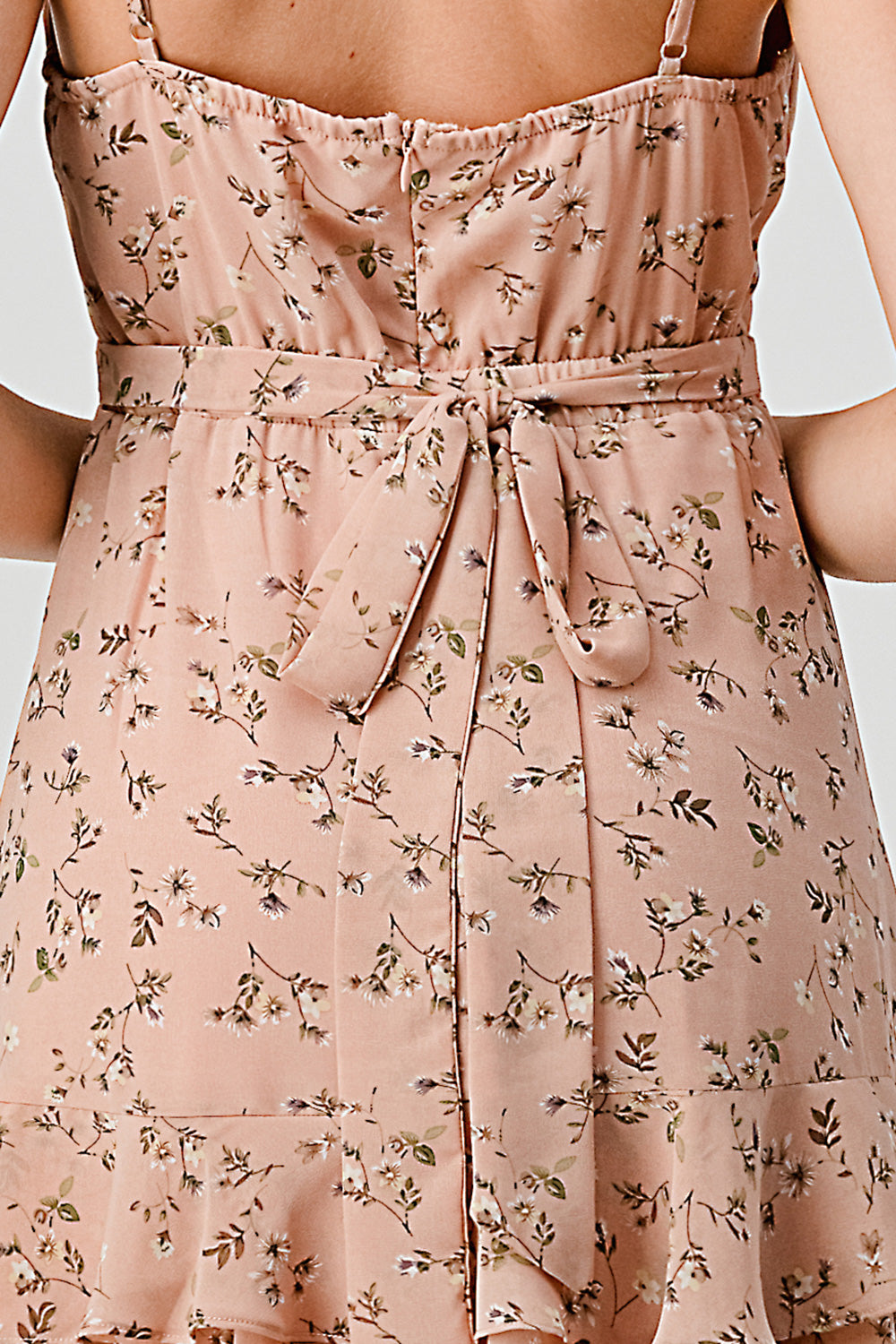 #D5035-1 Surplice Wrap Mini Dress