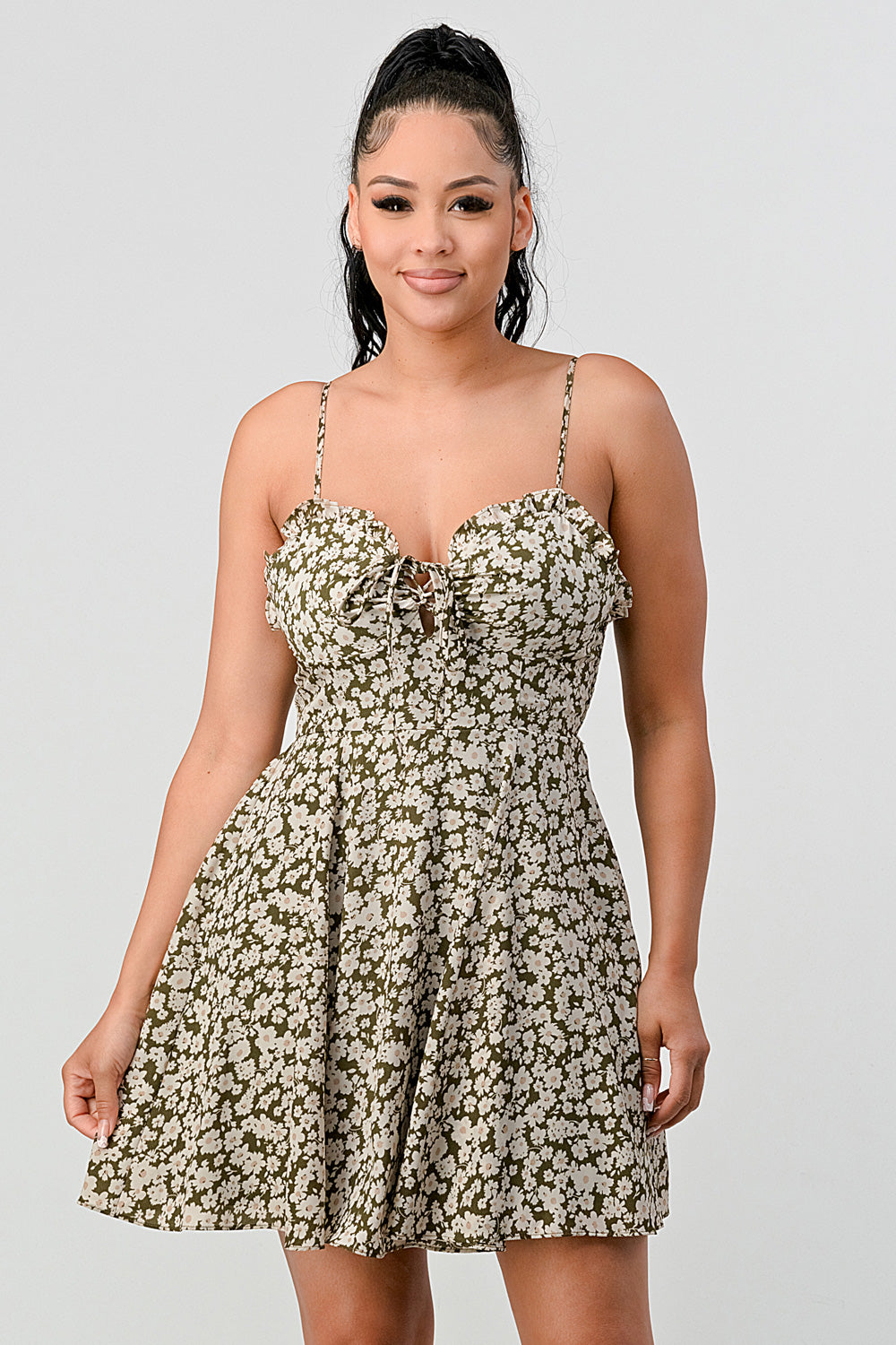 #D5315-2 Floral Print Mini Sundress