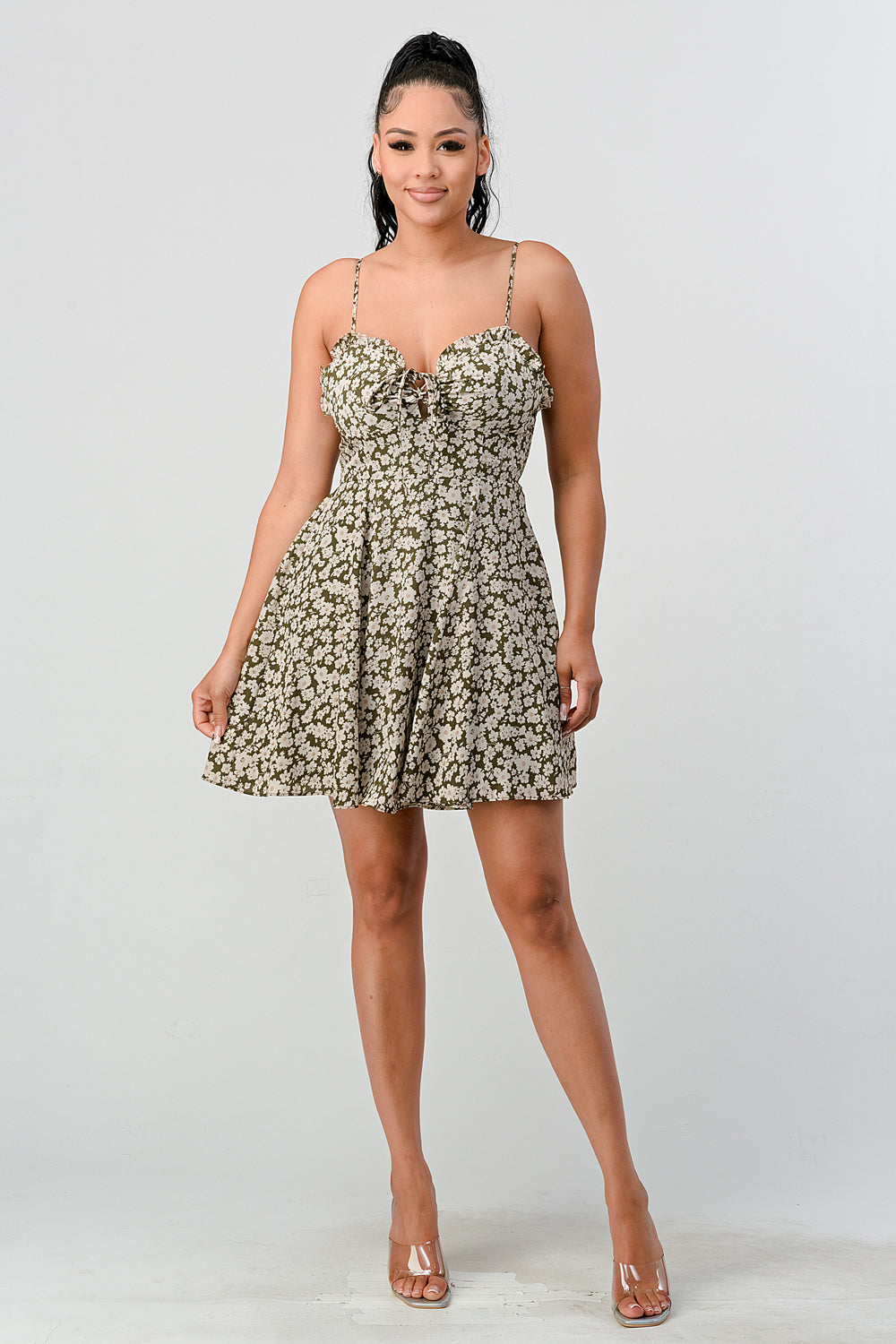 #D5315-2 Floral Print Mini Sundress