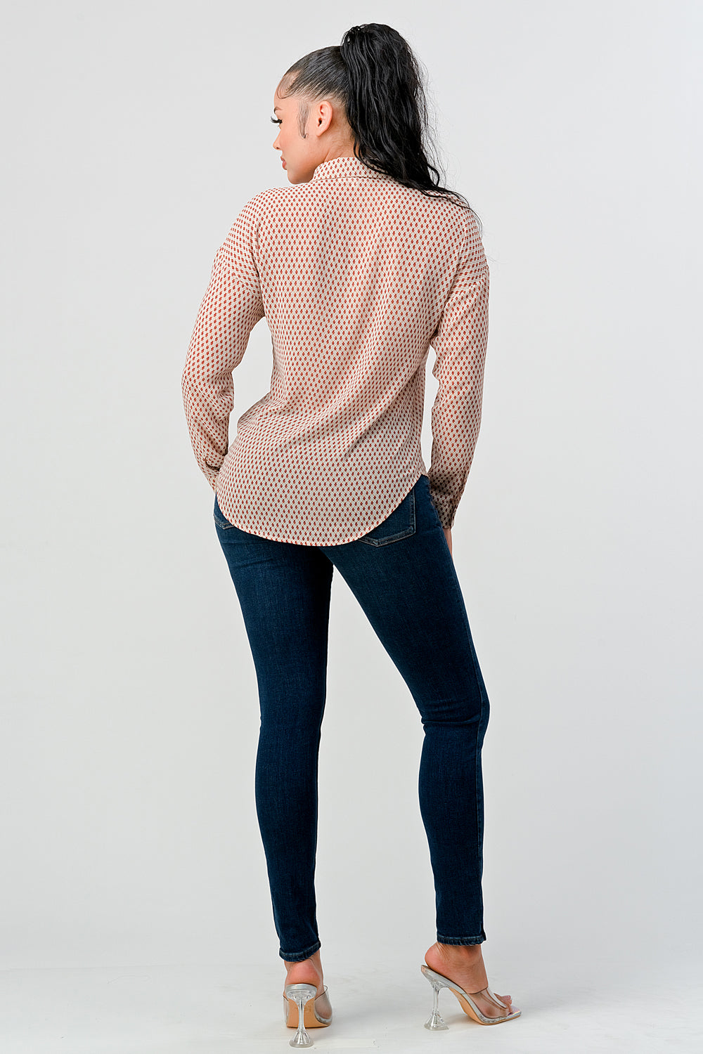 #T4525-1 Printed Buttoned Shirt