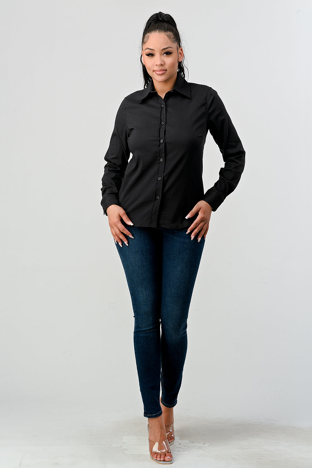 #T4544 Stretchy Basic Shirt