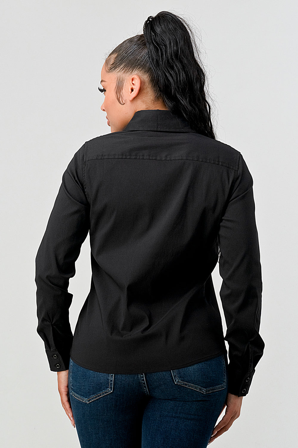 #T4544 Stretchy Basic Shirt