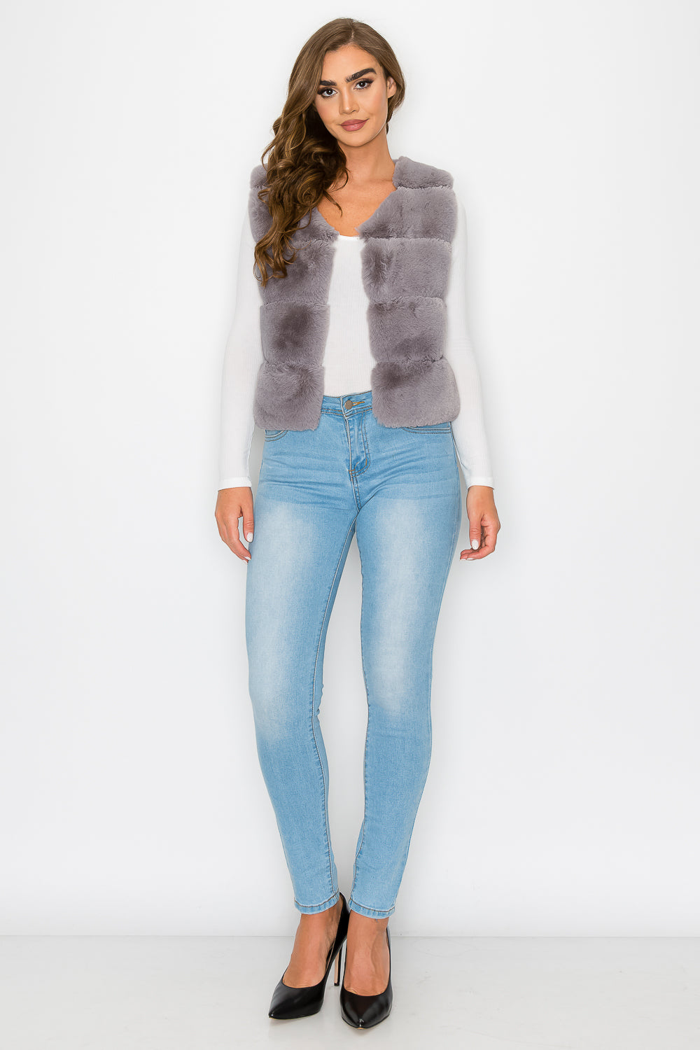 #J1317 Faux Fur Vest